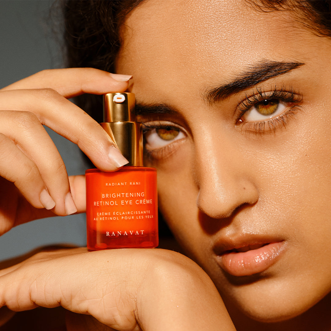 girl holding serum